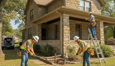 Plumber repairing a plumbing system in Kansas City, KS for residential service calls