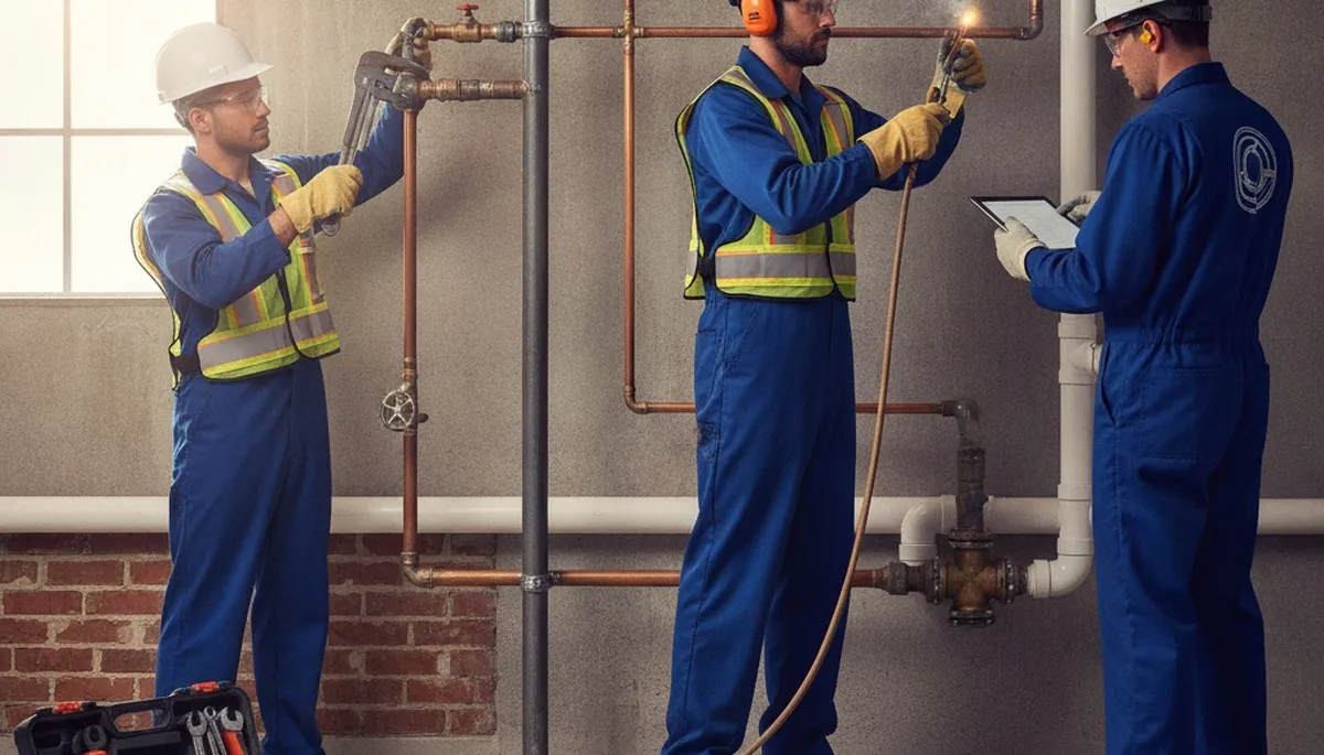Kansas City, KS plumber repairing a home pipe for emergency plumbing service