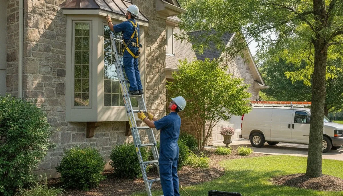 Plumber repairing a pipe in Kansas City, KS plumbing service job