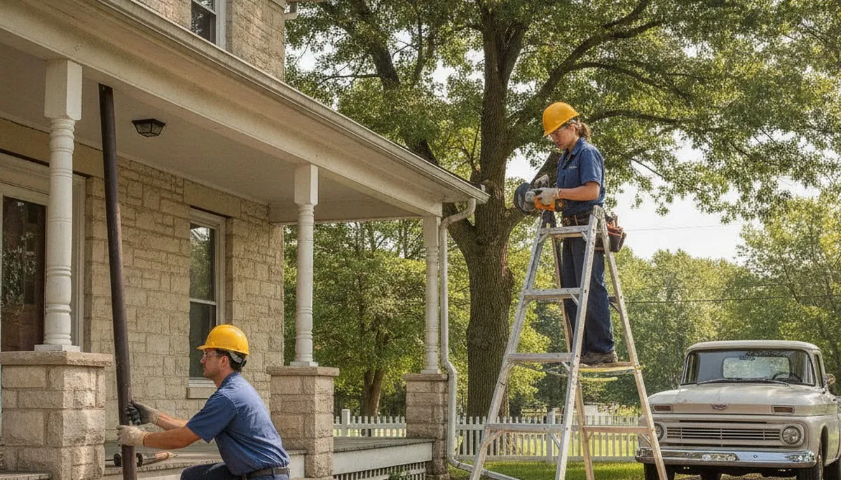 Plumbing repair service truck in Kansas City, KS for emergency drain and pipe repairs