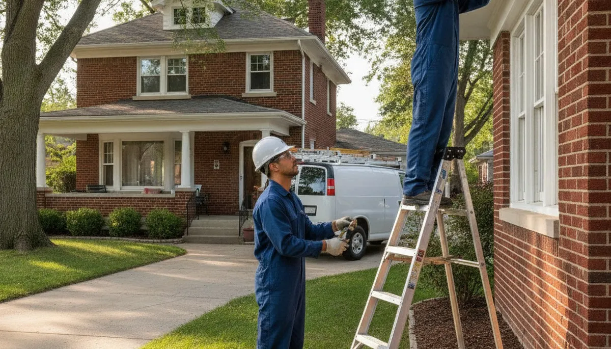 Plumber repairing a pipe in Kansas City, KS for residential plumbing service