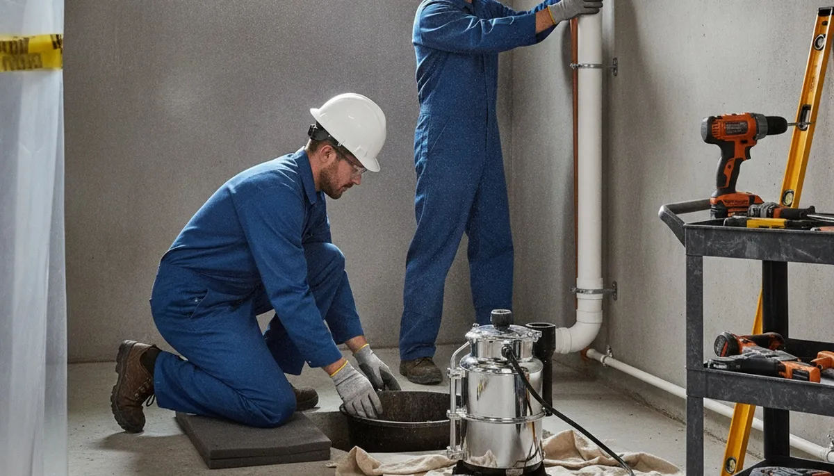 Sump pump installation for Kansas City, KS homes to prevent basement flooding