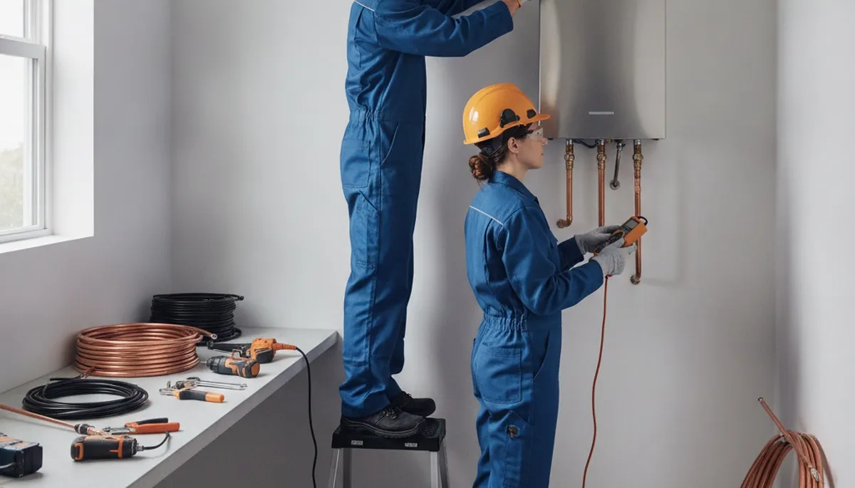 Tankless water heater installation in Kansas City, KS by On Call Plumbers