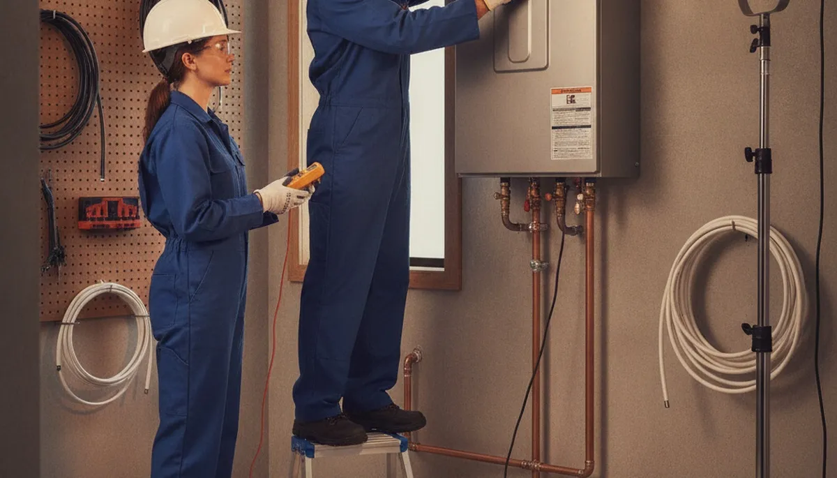 Tankless water heater installation service in Kansas City, KS by On Call Plumbers