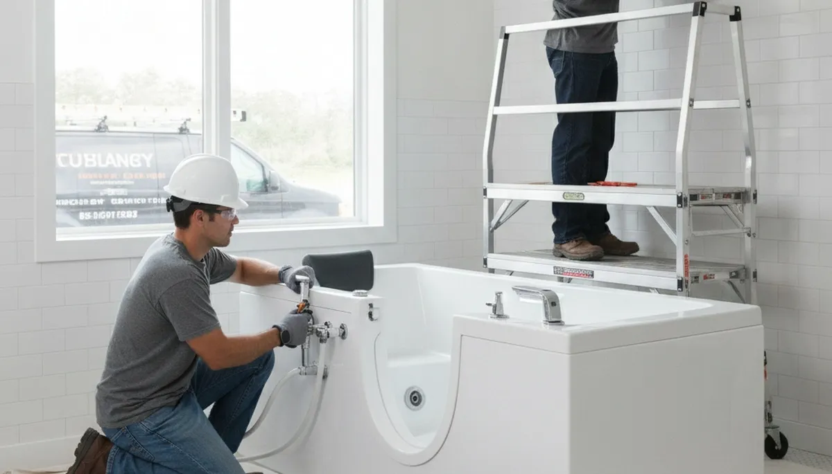 Walk-in tub installation for safer bathing in Kansas City, KS plumbing service
